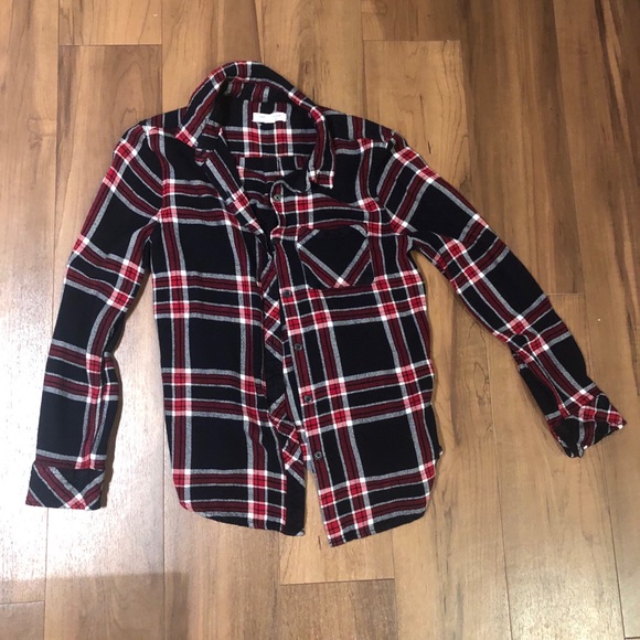 Rails plaid red and navy shirt button down xs - Picture 2 of 4